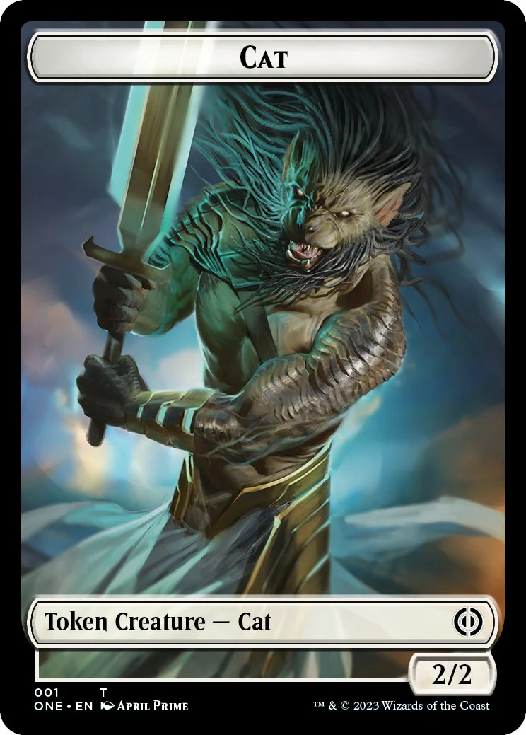 Bird // Cat Double-Sided Token [Phyrexia: All Will Be One Commander Tokens] - Image 2