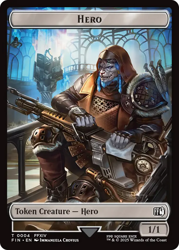 Bird // Hero (0004) Double Sided Token [FINAL FANTASY Commander Tokens] - Image 2