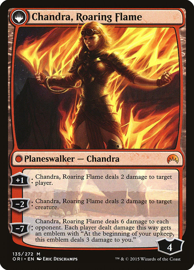 Chandra, Fire of Kaladesh // Chandra, Roaring Flame [Magic Origins] - Image 2