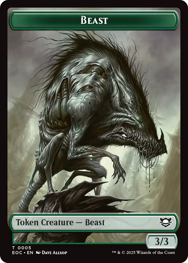Clue // Beast (0005) Double-Sided Token [Edge of Eternities Commander Tokens] - Image 2