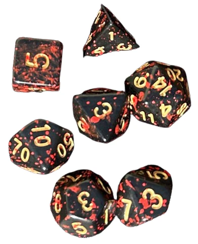 DCC RPG DICE SET BLOODY KITH HORDE