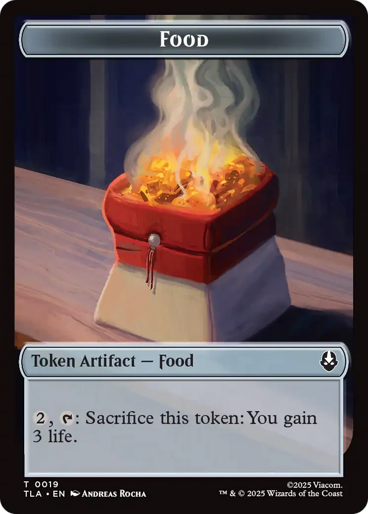 Dragon // Food (0019) Double-Sided Token [Avatar: The Last Airbender Tokens] - Image 2