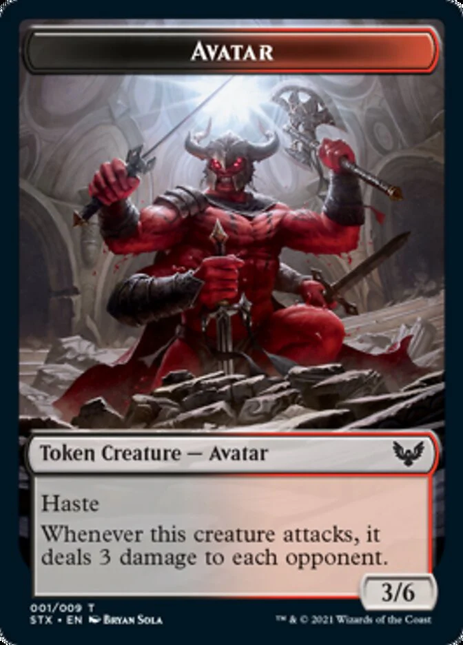 Elemental // Avatar Double-Sided Token [Strixhaven: School of Mages Tokens] - Image 2