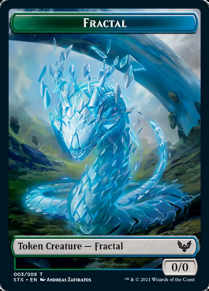 Elemental // Fractal Double-Sided Token [Strixhaven: School of Mages Tokens] - Image 2