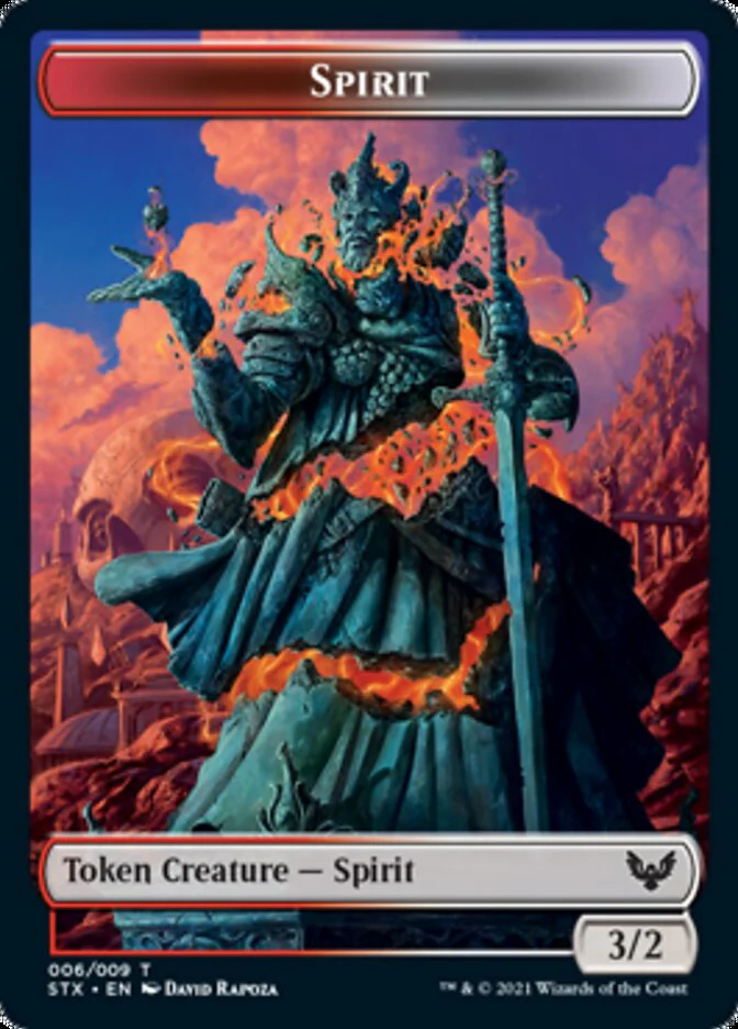 Elemental // Spirit Double-Sided Token [Strixhaven: School of Mages Tokens] - Image 2