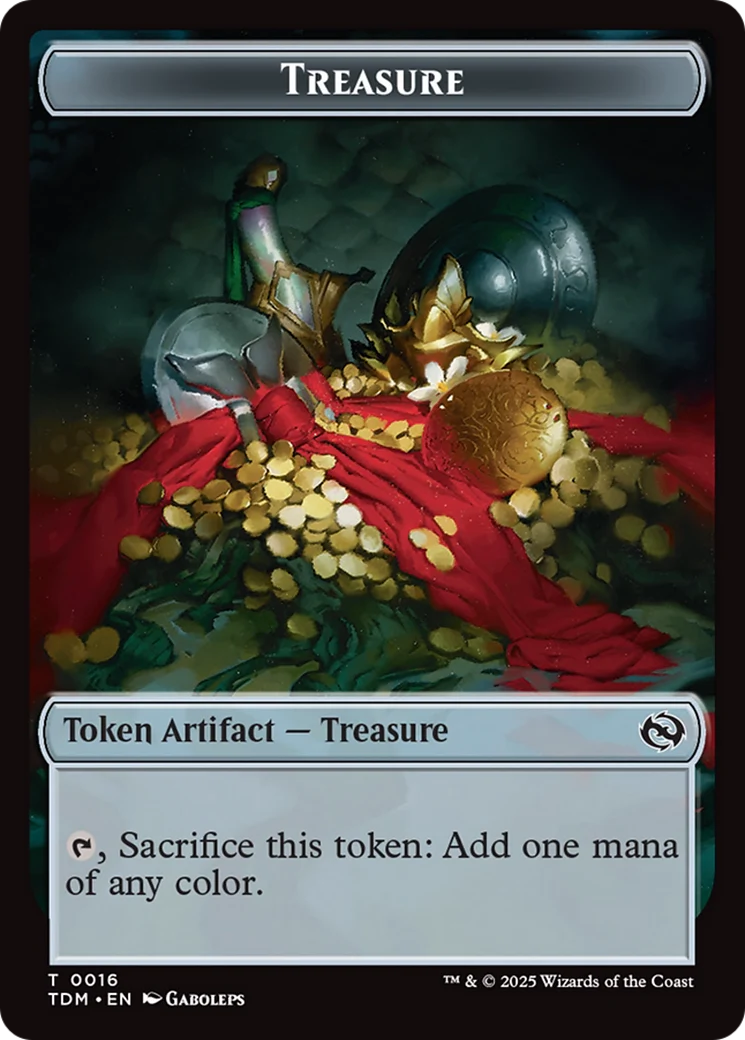 Elephant // Treasure Double-Sided Token [Tarkir: Dragonstorm Tokens] - Image 2