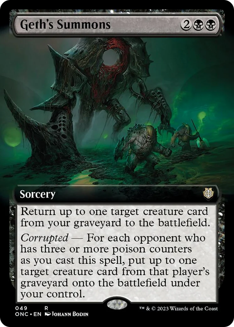 Geth's Summons (Extended Art) [Phyrexia: All Will Be One Commander] - Image 2