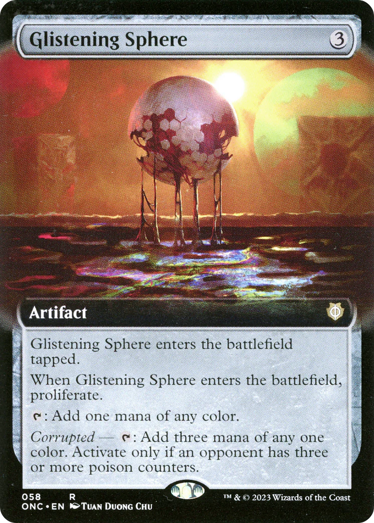 Glistening Sphere (Extended Art) [Phyrexia: All Will Be One Commander] - Image 2