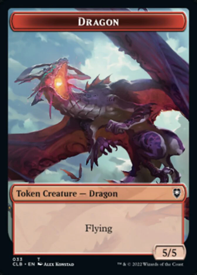 Gold // Dragon Double-Sided Token [Commander Legends: Battle for Baldur's Gate Tokens] - Image 2