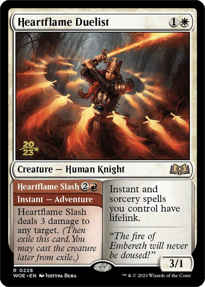 Heartflame Duelist // Heartflame Slash (Promo Pack) [Wilds of Eldraine Promos] - Image 2