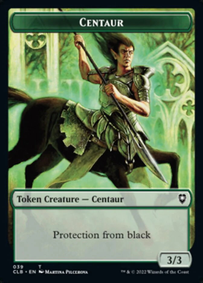 Horror // Centaur Double-Sided Token [Commander Legends: Battle for Baldur's Gate Tokens] - Image 2