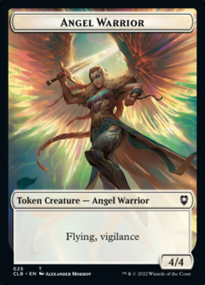 Kor Warrior // Angel Warrior Double-Sided Token [Commander Legends: Battle for Baldur's Gate Tokens] - Image 2