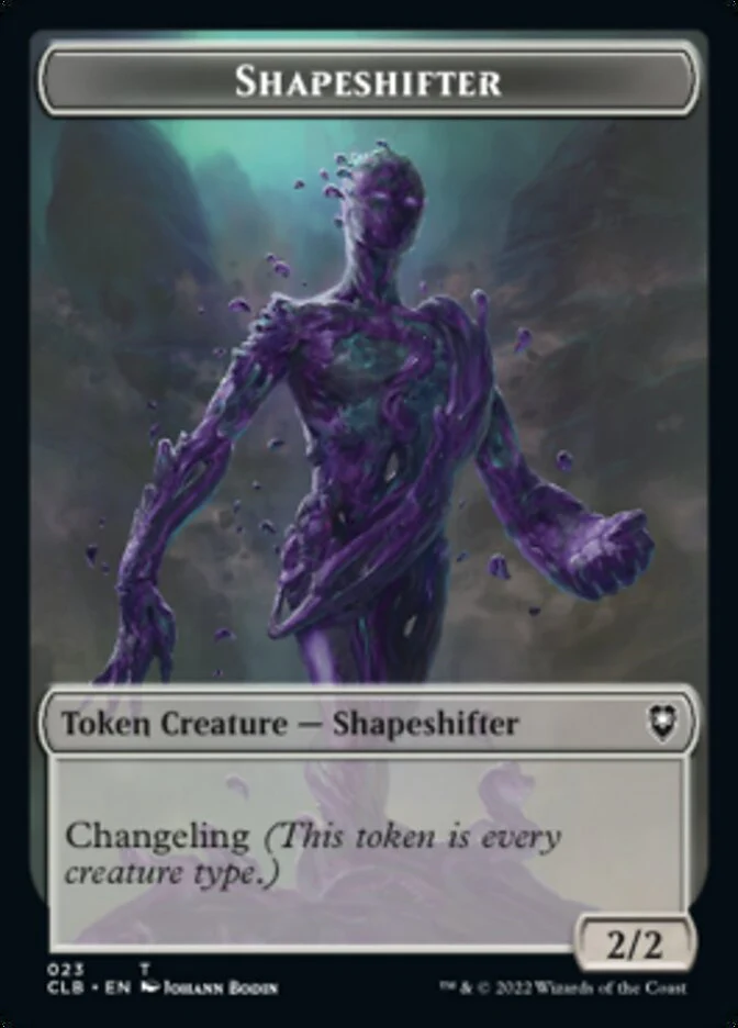 Kor Warrior // Shapeshifter (023) Double-Sided Token [Commander Legends: Battle for Baldur's Gate Tokens] - Image 2