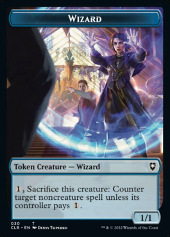 Kor Warrior // Wizard Double-Sided Token [Commander Legends: Battle for Baldur's Gate Tokens] - Image 2