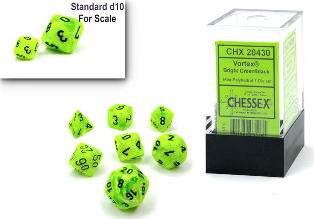 MINI VORTEX 7-DIE SET BRIGHT GREEN/BLK