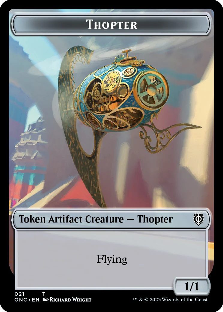 Myr // Thopter Double-Sided Token [Phyrexia: All Will Be One Commander Tokens] - Image 2
