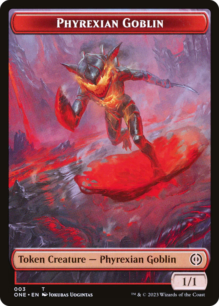 Phyrexian Goblin // Phyrexian Beast Double-Sided Token [Phyrexia: All Will Be One Tokens] - Image 3