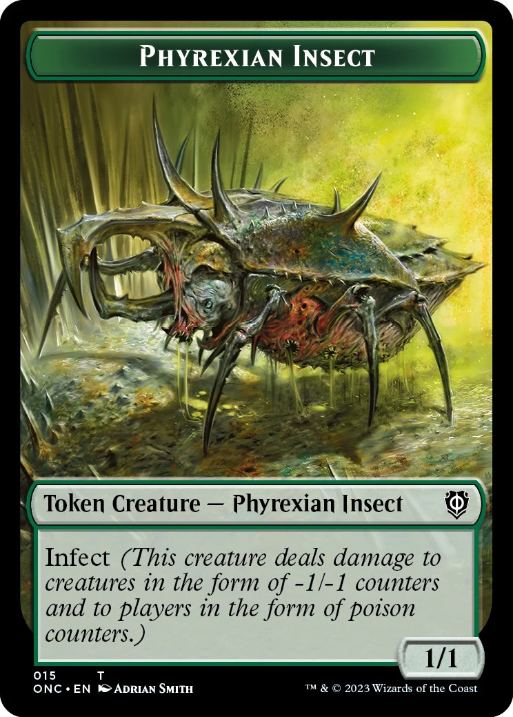 Phyrexian Mite // Phyrexian Insect Double-Sided Token [Phyrexia: All Will Be One Commander Tokens] - Image 2