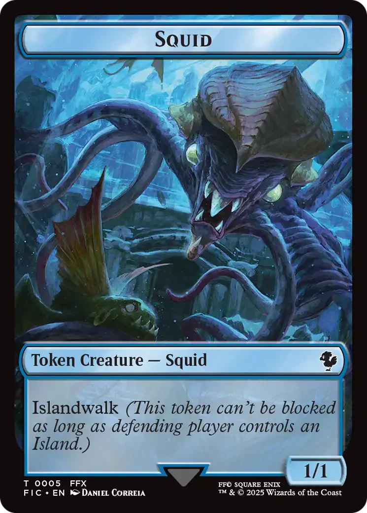 Spirit // Squid Double-Sided Token [FINAL FANTASY Commander Tokens] - Image 2