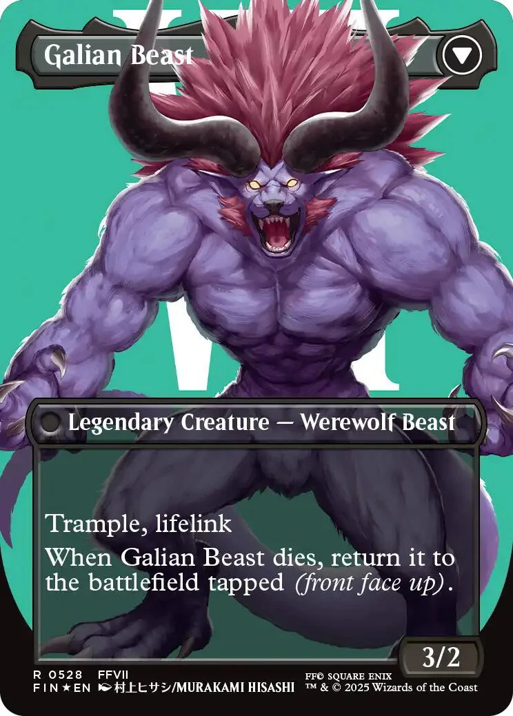 Vincent Valentine // Galian Beast (Borderless) (Surge Foil) [FINAL FANTASY] - Image 2