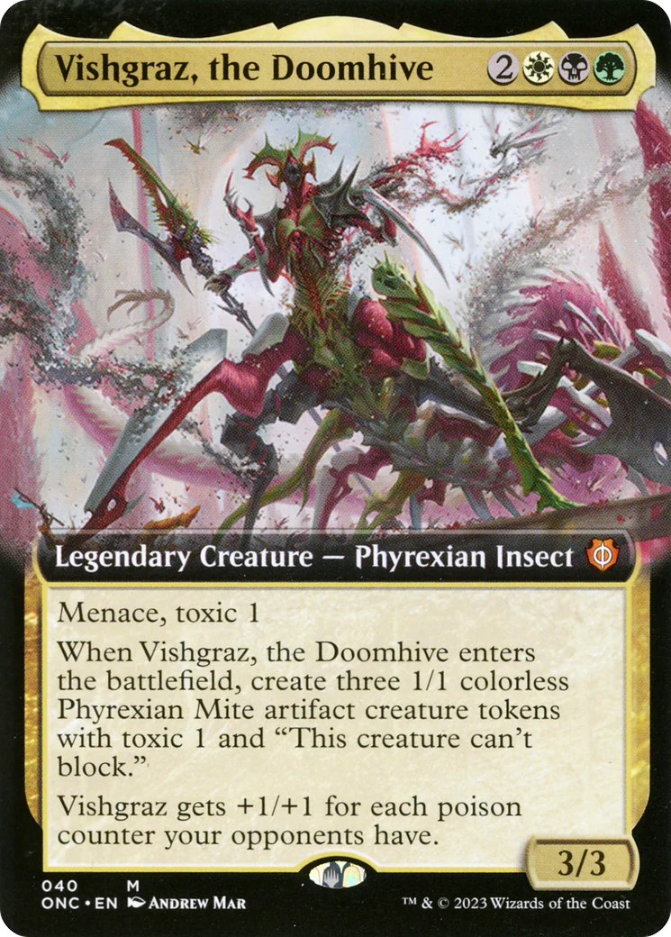 Vishgraz, the Doomhive (Extended Art) [Phyrexia: All Will Be One Commander] - Image 2